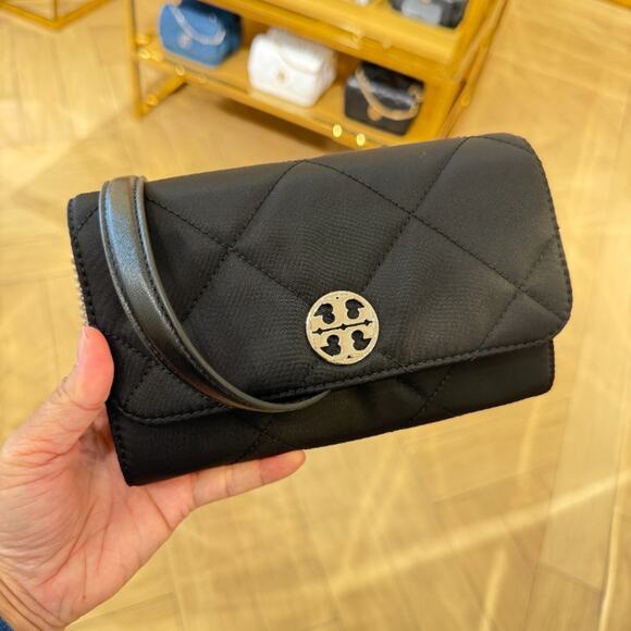 Tory Burch Willa QuiltedNylon Chain Wallet Crossbody Clutch Bag 165924